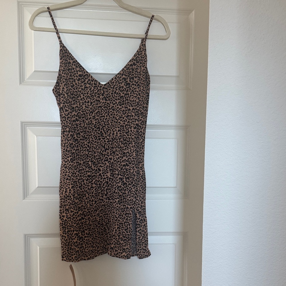 NWT Reformation XS Leopard Print Slip Dress